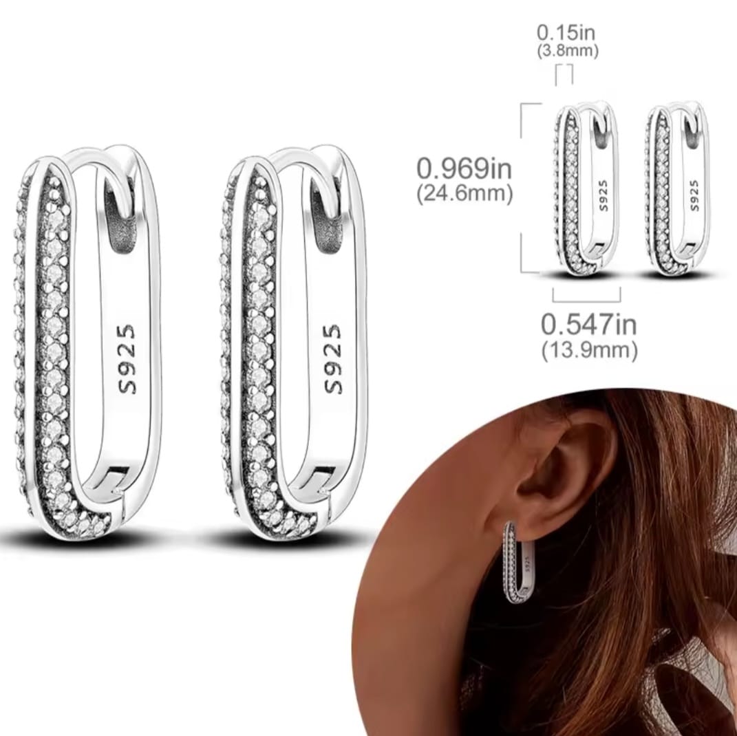 Hypoallergenic 925 sterling silver hoop earrings for women and girls