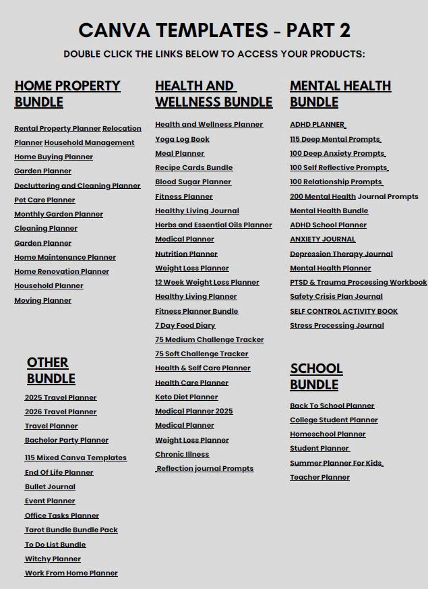 planner templates for 2026