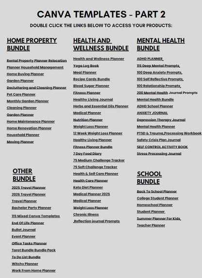 planner templates for 2026