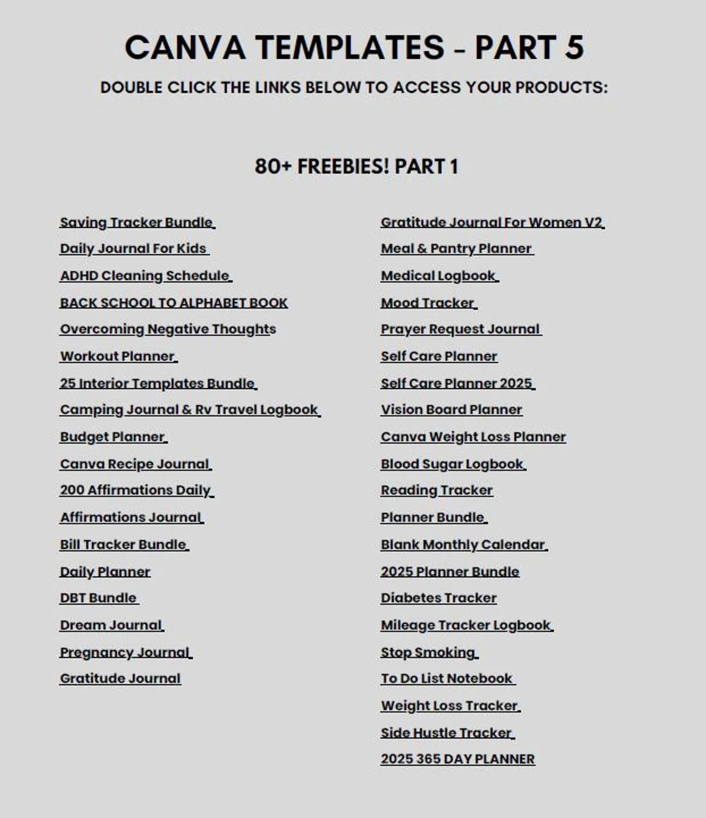 planner templates for 2026