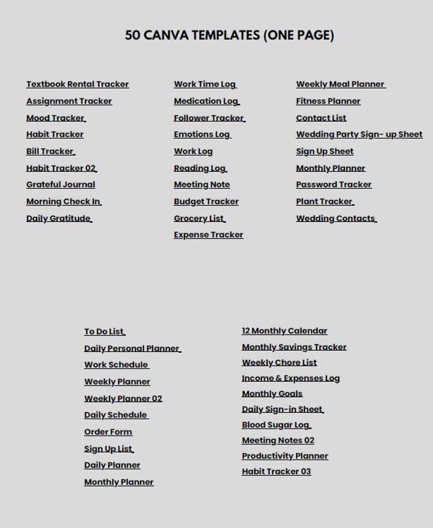 planner templates for 2026